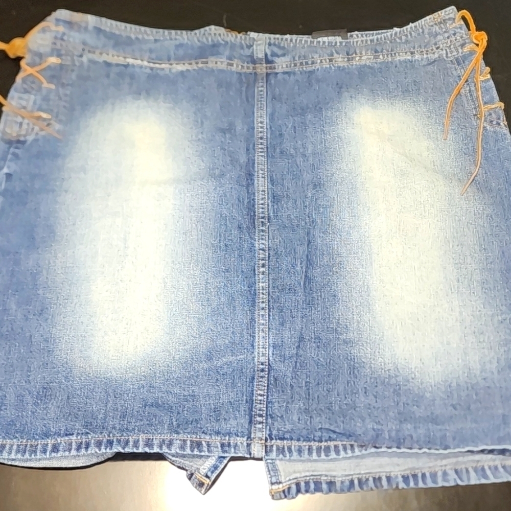 Vintage Jalate Jean Skirt W/lace-up Feature Sz 14